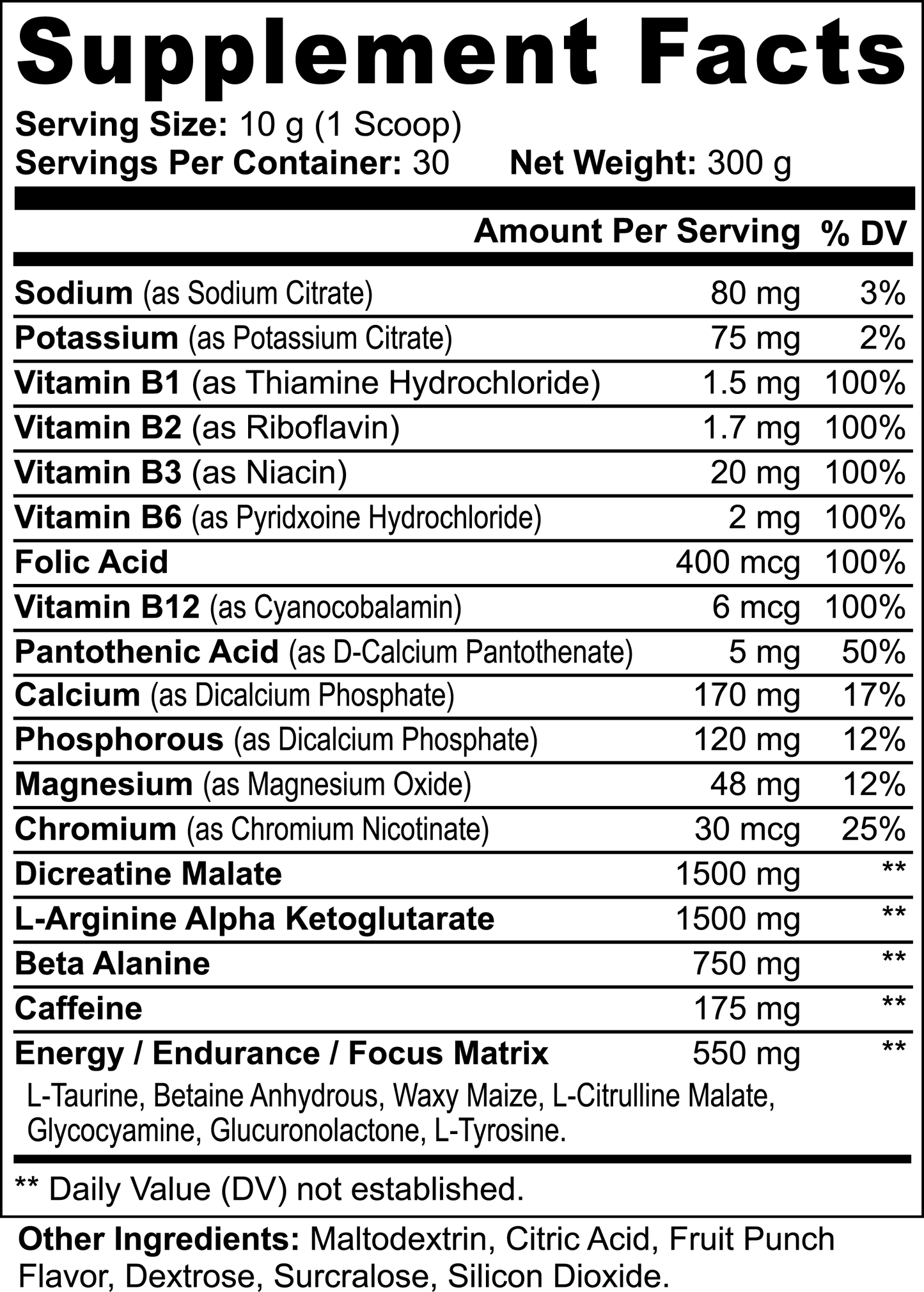 Nitric Blast Pre-Workout (Fruit Punch)